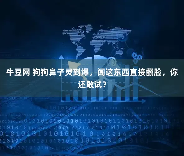 牛豆网 狗狗鼻子灵到爆，闻这东西直接翻脸，你还敢试？
