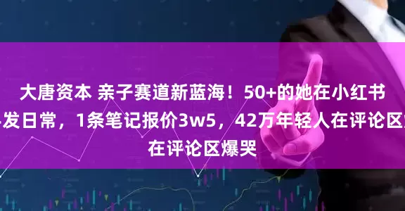 大唐资本 亲子赛道新蓝海！50+的她在小红书随手发日常，1条笔记报价3w5，42万年轻人在评论区爆哭