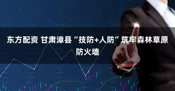 东方配资 甘肃漳县“技防+人防”　筑牢森林草原防火墙